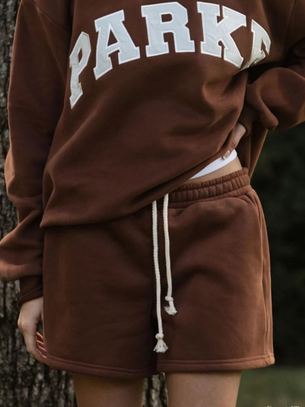 Parke Hometown Fleece Lounge Sweatshorts - Size S/M - Mocha